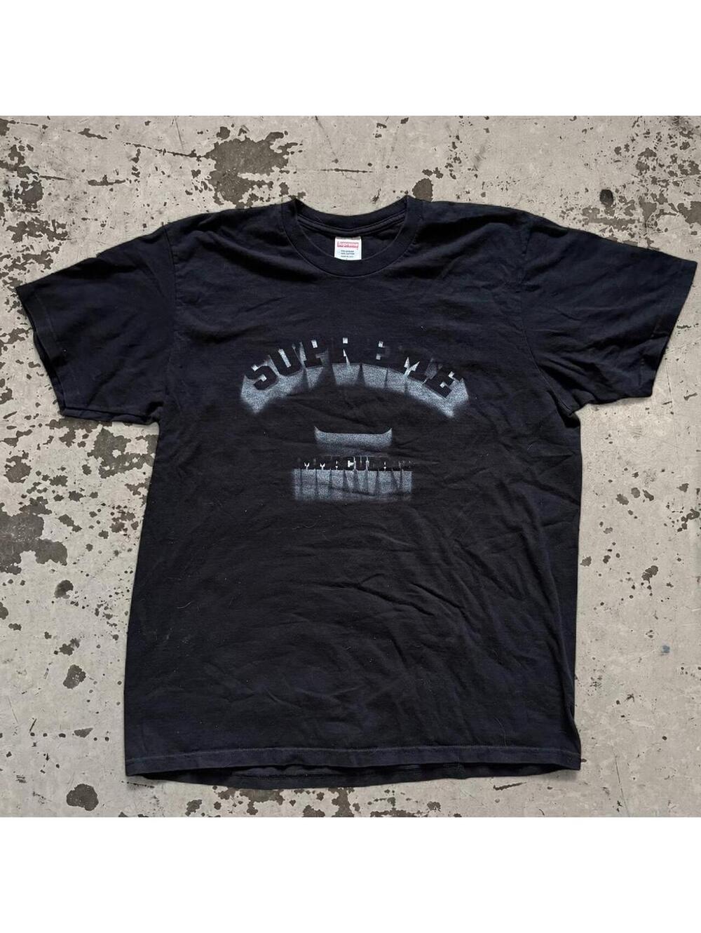 Mens 2016 Faded Supreme Spell out T-Shirt Size L